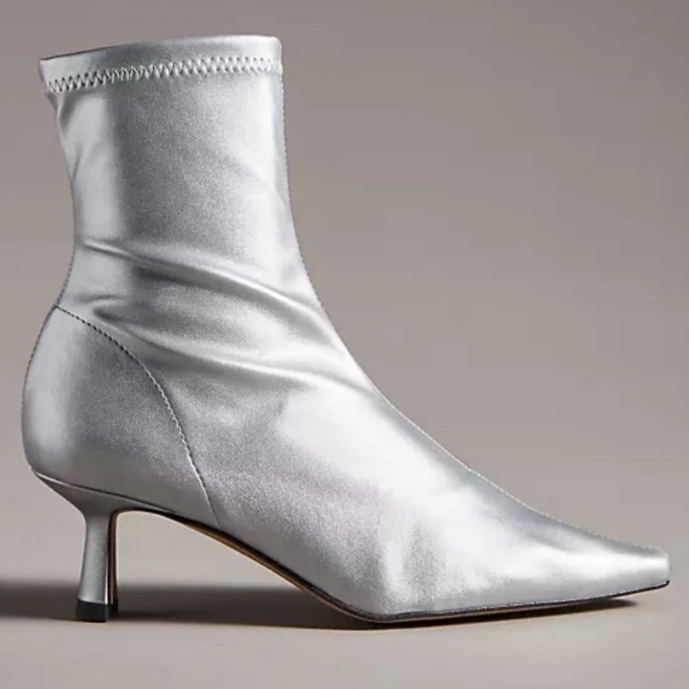 NEW! Anthropologie Angel Alarcon Pointed-Toe Kitten-Heel Boots - Size 37 EU 🏠